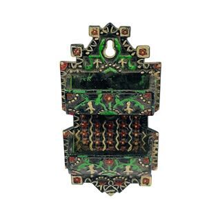 Dalecraft Vintage Painted Cast Iron Double Pocket Match Holder / Iron Art